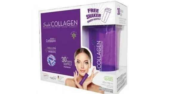 Suda Collagen مكمل غذائي سودا كولاجين بنكهة البطيخ، 30 كيسًا من مسحوق الكولاجين، 10 غرام